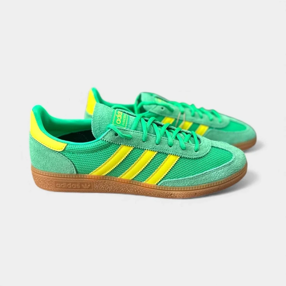 Adidas NWB Handball Spezial Green Yellow Suede Mens‎ Shoes GX0928 Size 10